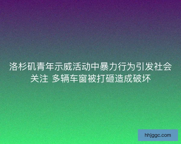 洛杉矶青年示威活动中暴力行为引发社会关注 多辆车窗被打砸造成破坏